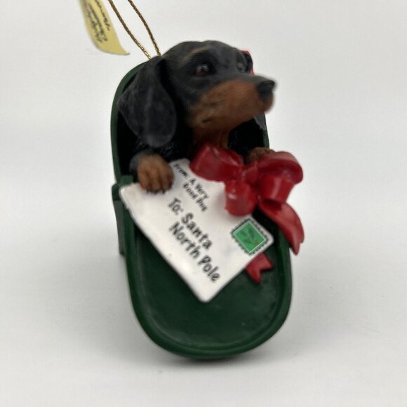 Danbury Mint Delightful Dachshunds Christmas Ornament PAW-CEL POST - Picture 7 of 10